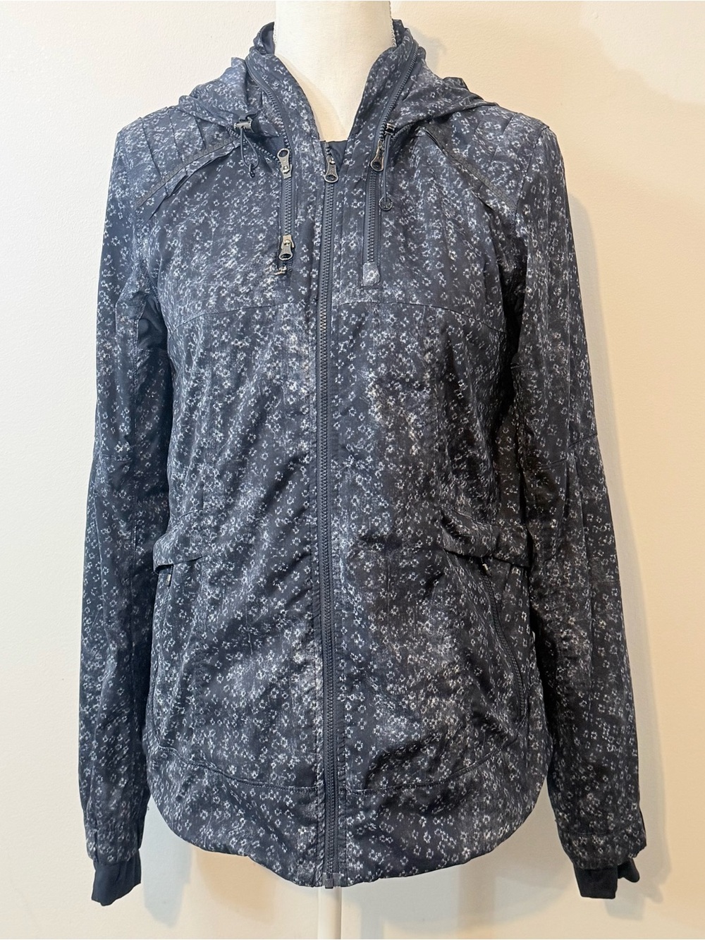 Lululemon Spring Forward Jacket Size 8 Kanoko Twist Inkwell Blue